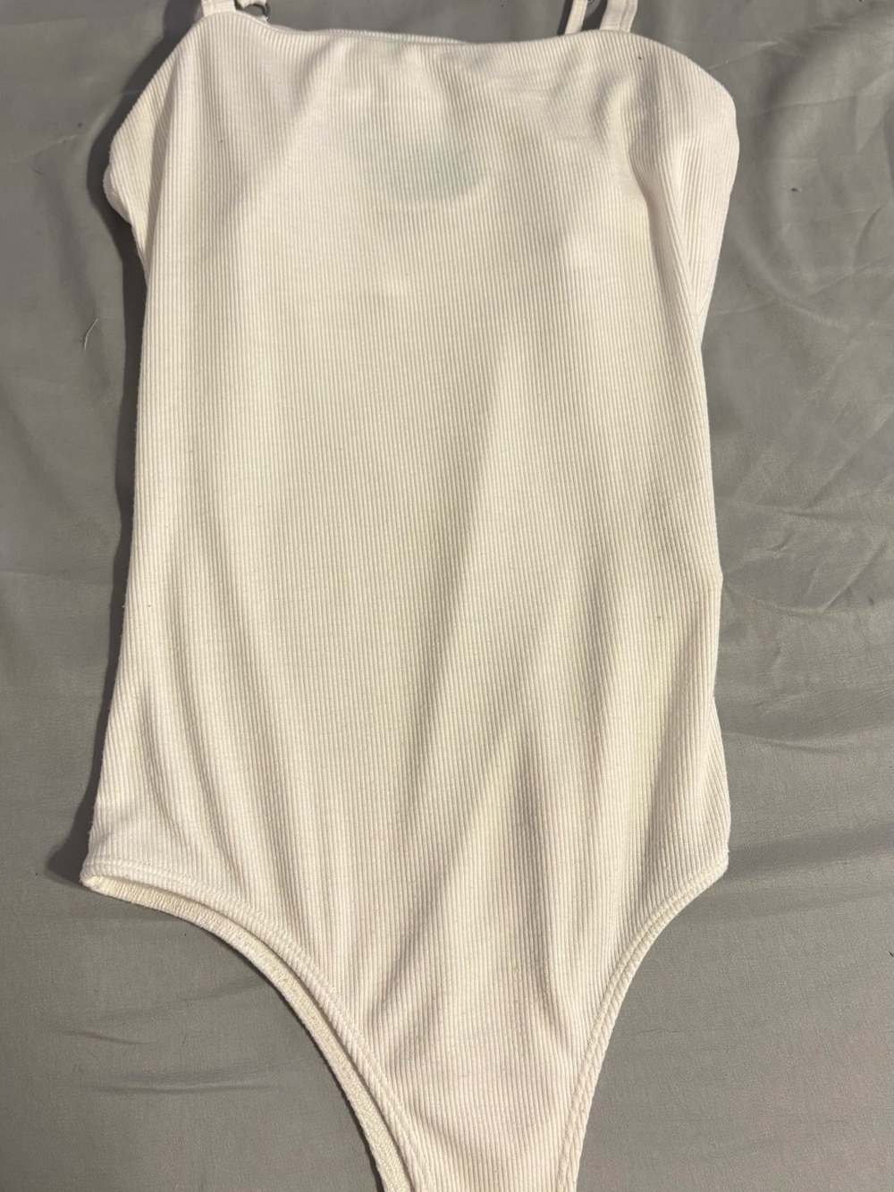 Hollister White Ribbed One-Piece Bodysuit